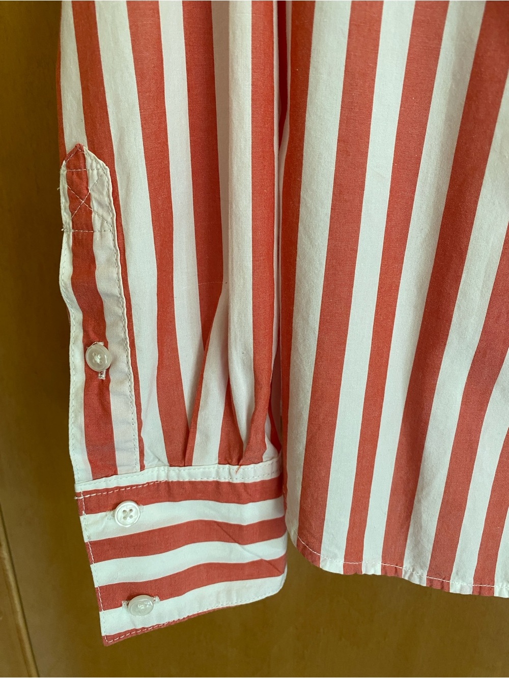 Boden Red & White Striped Button-Down Shirt - Picture 5 of 7